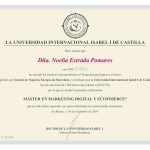 certificado master marketing digital ecommerce Noelia Estrada
